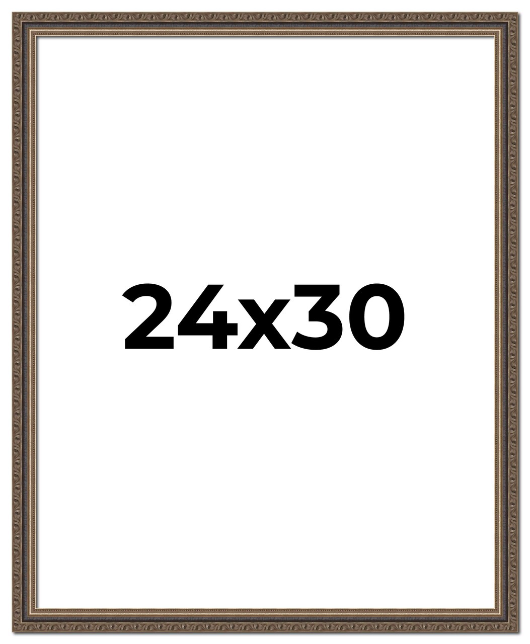 24x30 Sculpted Picture Frame with UV-Resistant Acrylic & Acid Free Backing, Available in 5 Finishes - Black, Blue, Gold, Silver, and White